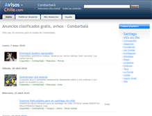 Tablet Screenshot of combarbala.avisos-chile.com